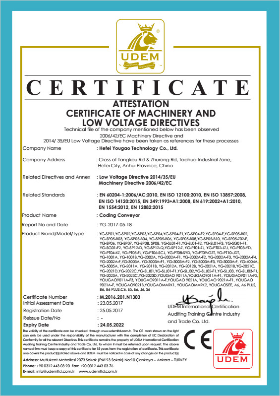 Κίνα Hefei Luox Yougao Technology Co., Ltd. Πιστοποιήσεις